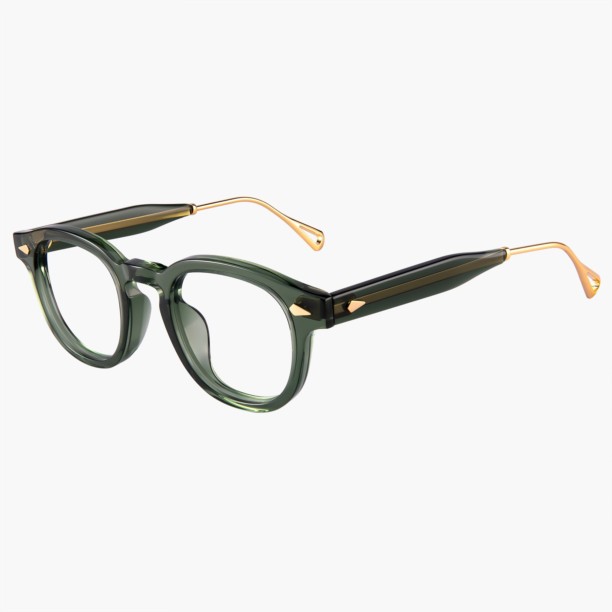 Donahugh Round Prescription Glasses Green Frame Acetate Phoenix O