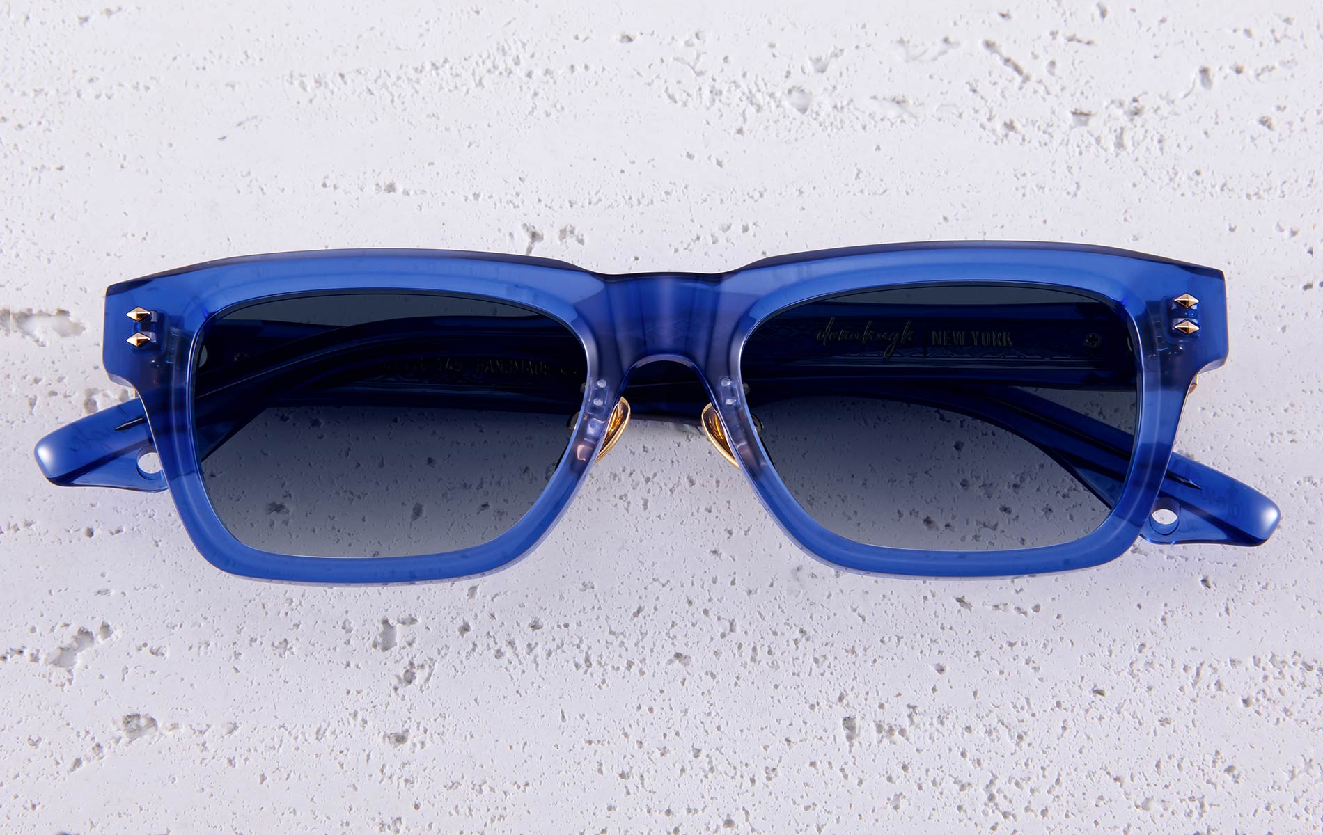 Donahugh Square Sunglasses Blue Frame Acetate Brian