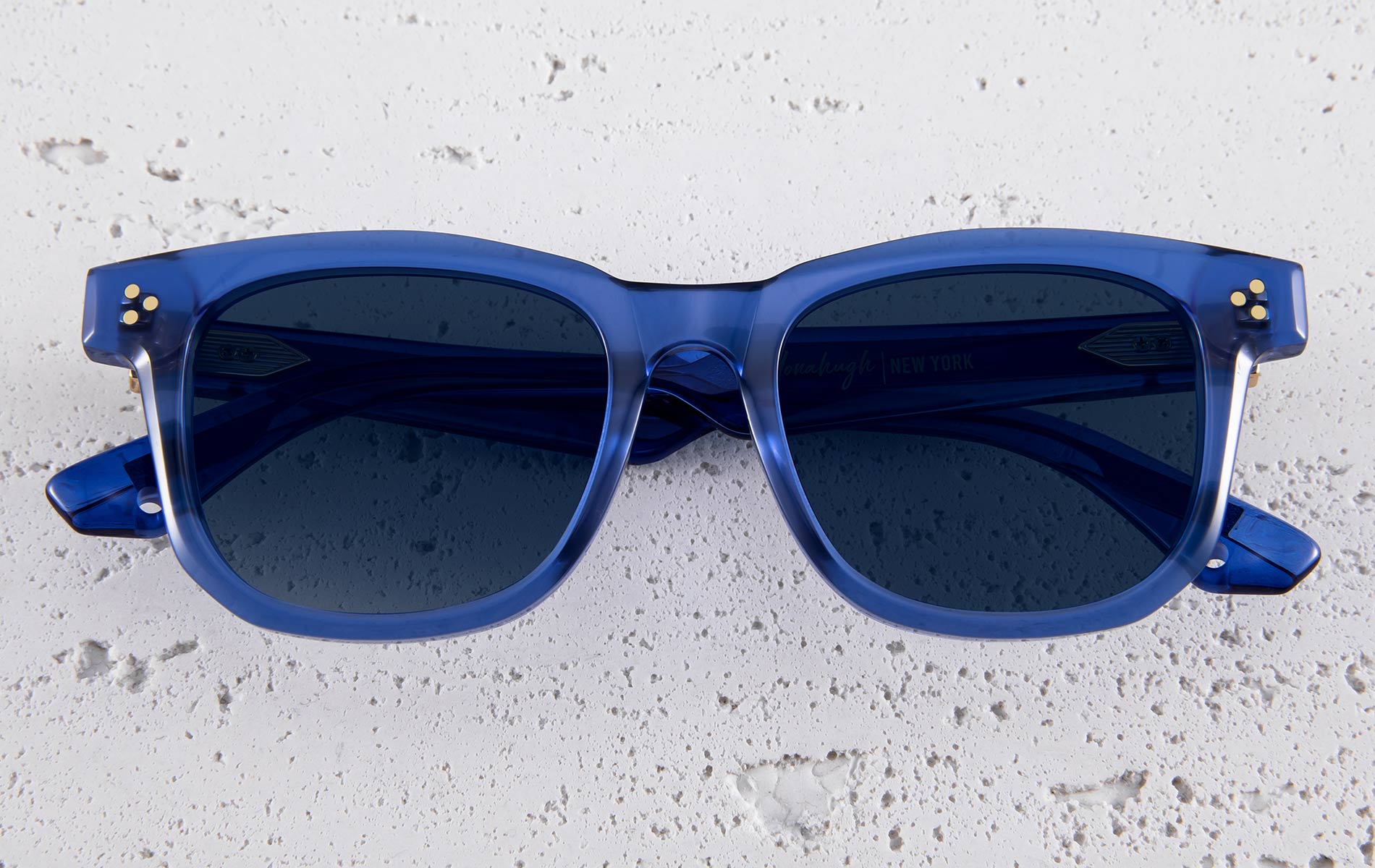 Donahugh Square Sunglasses Blue Frame Acetate Lsaac