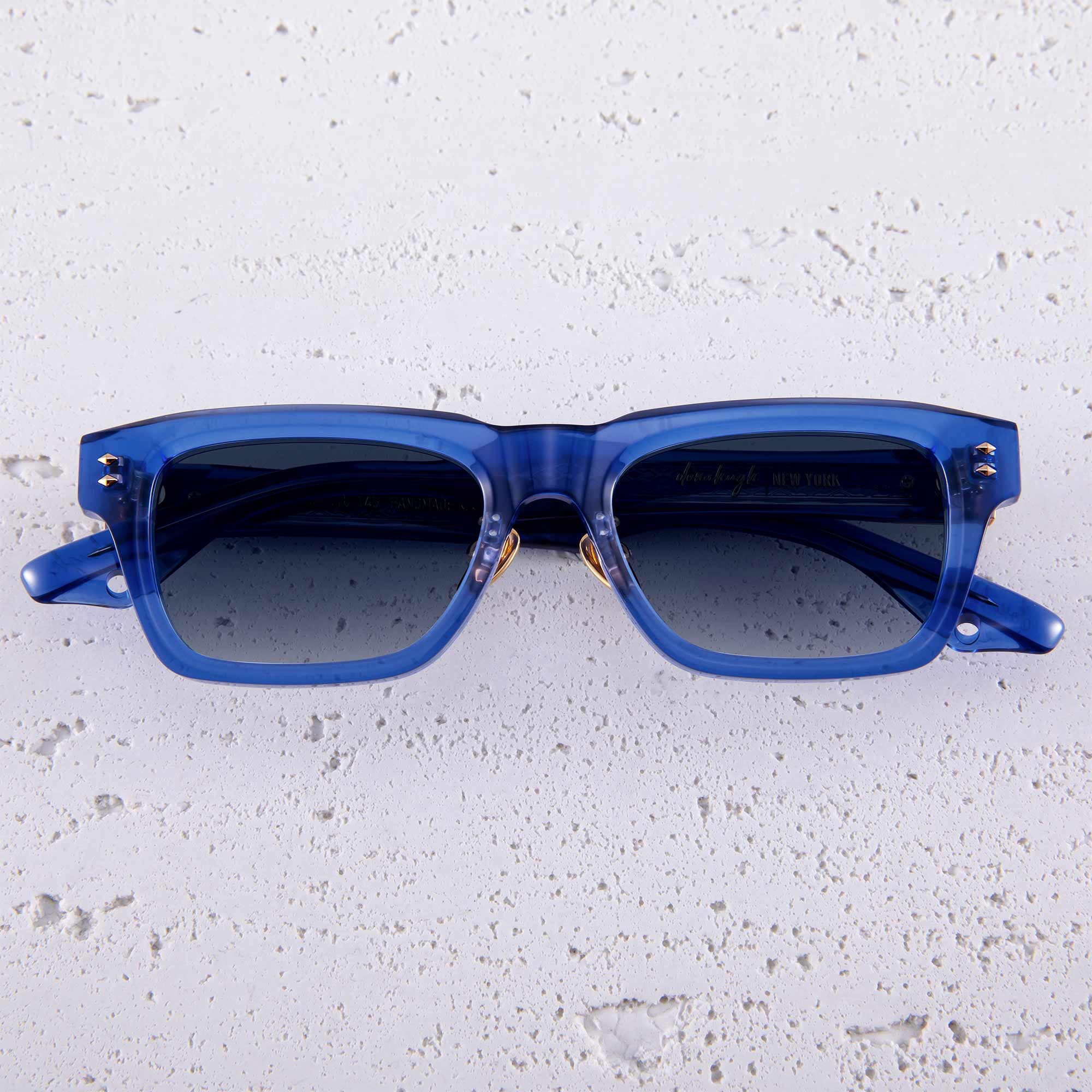 Donahugh Square Sunglasses Blue Frame Acetate Brian