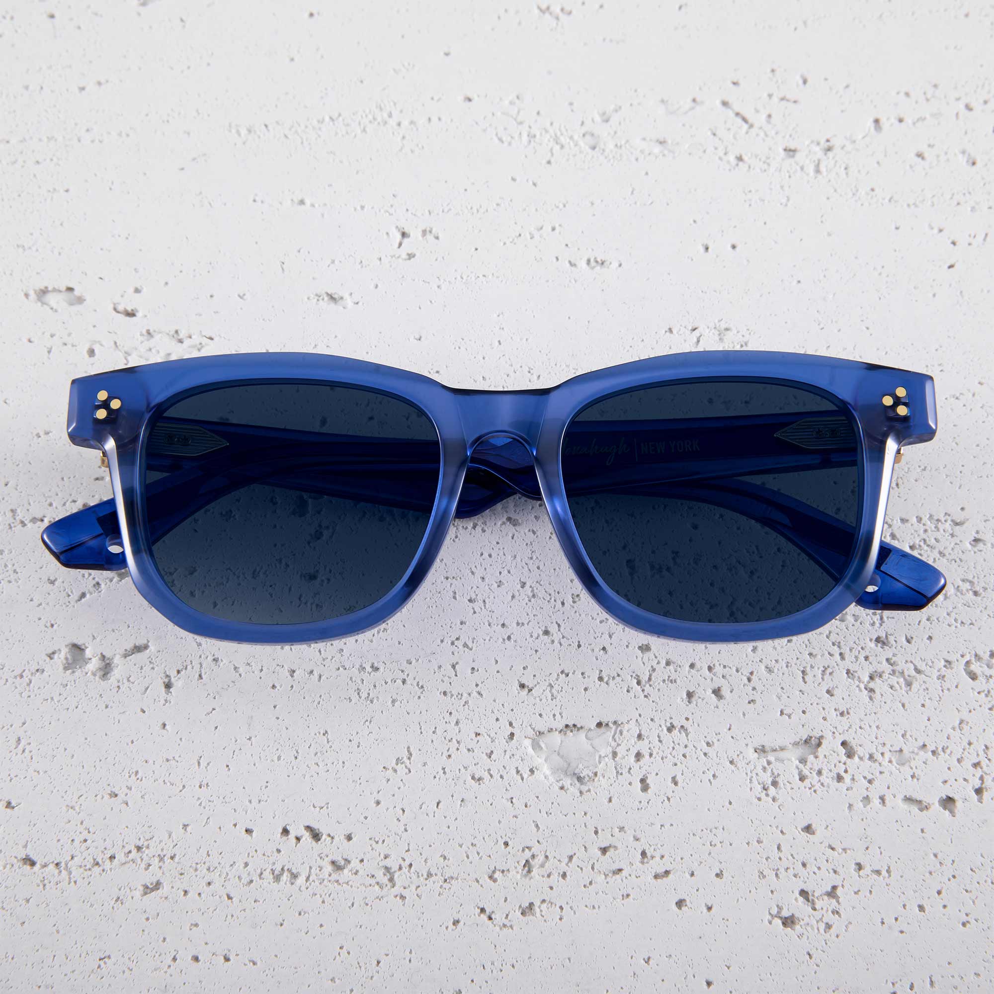 Donahugh Square Sunglasses Blue Frame Acetate Lsaac
