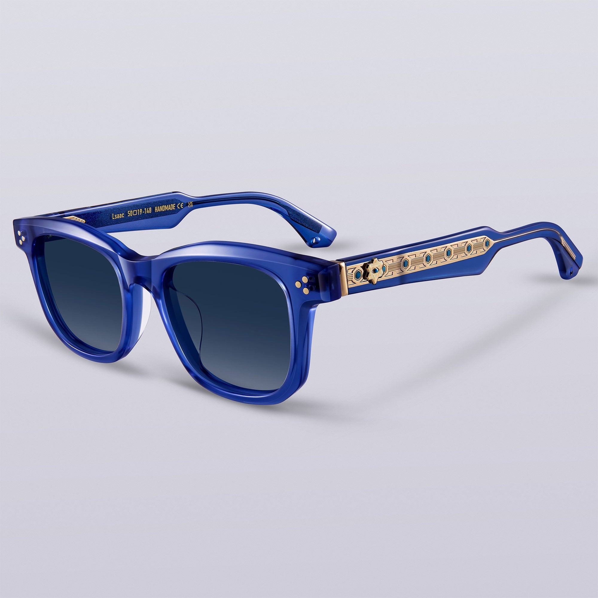 Donahugh Square Sunglasses Blue Frame Acetate Lsaac