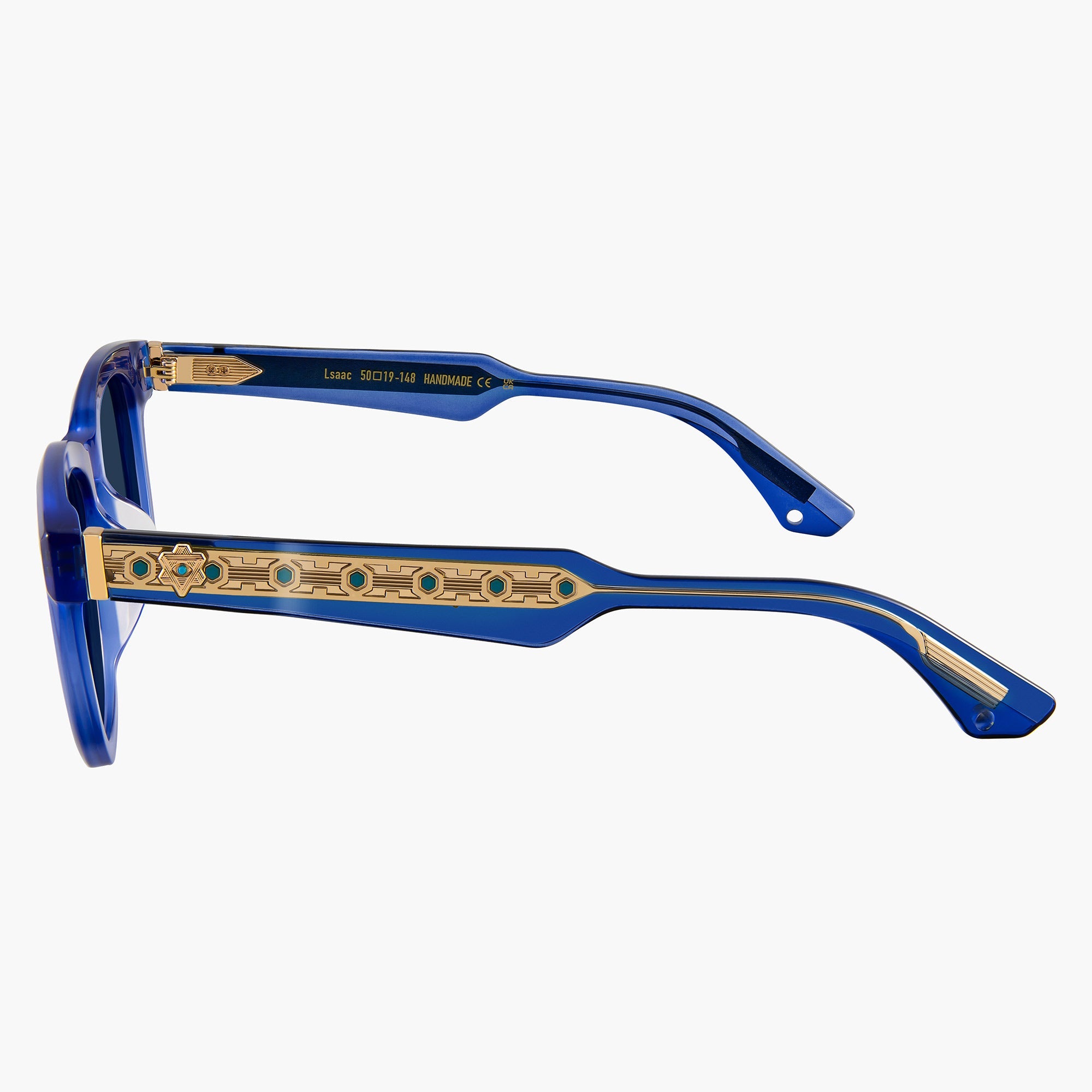 Donahugh Square Sunglasses Blue Frame Acetate Lsaac