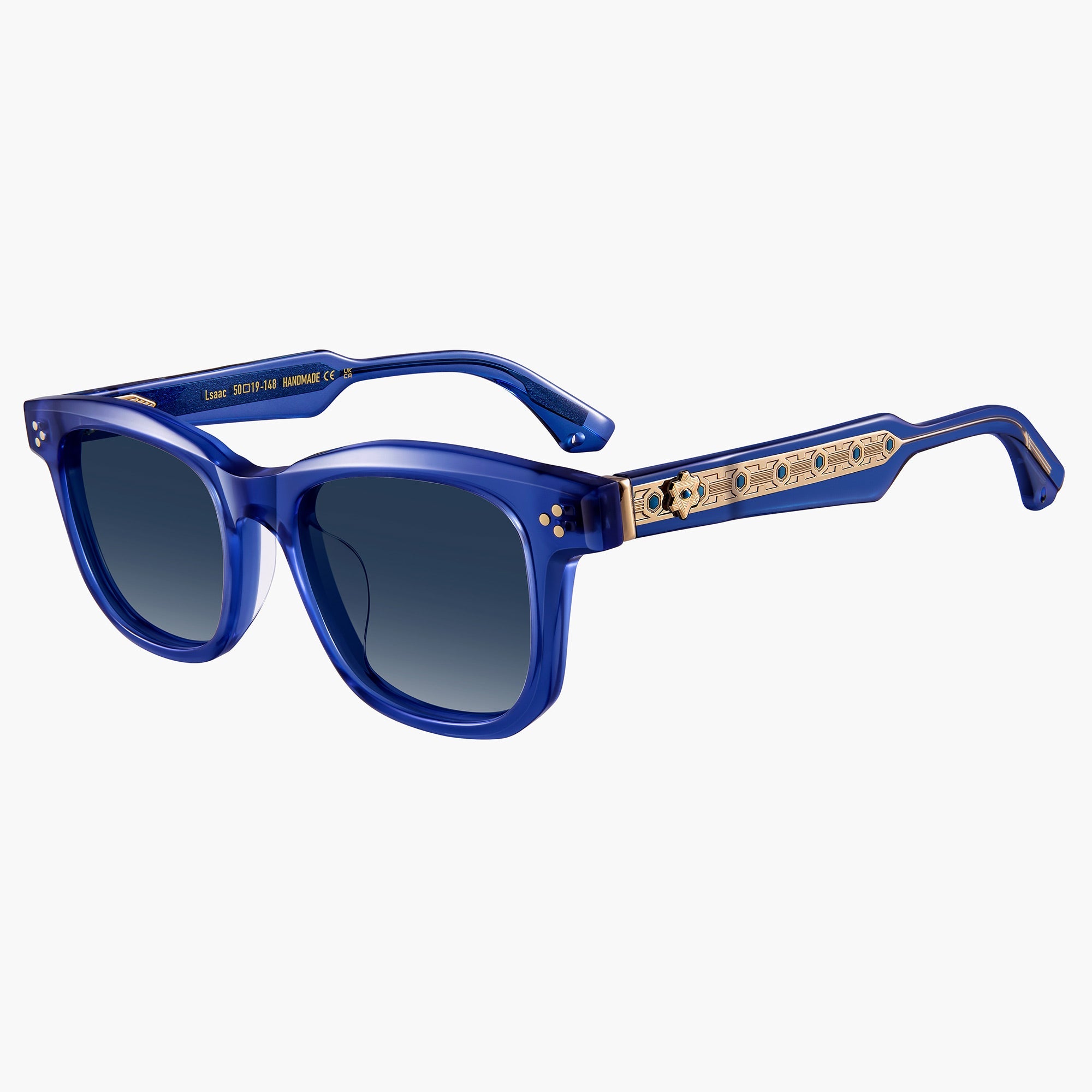 Donahugh Square Sunglasses Blue Frame Acetate Lsaac
