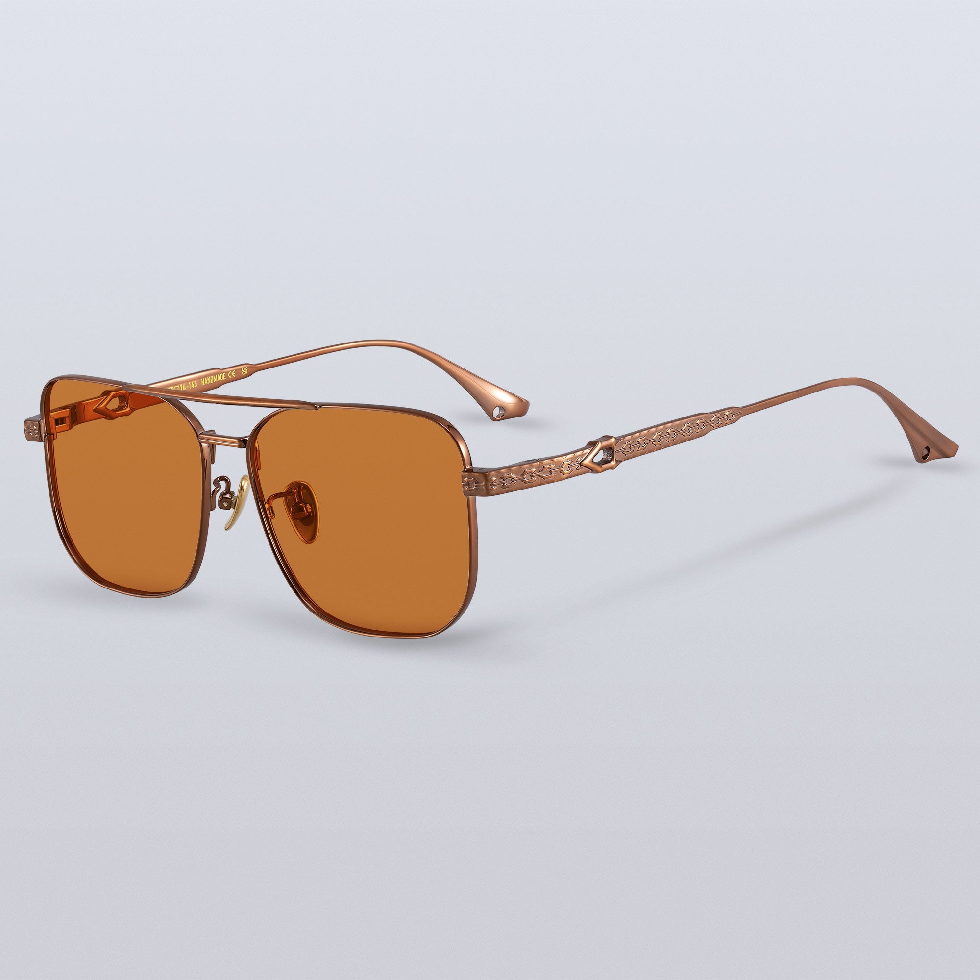 Donahugh Pilot Sunglasses Brown Frame Metal Mira