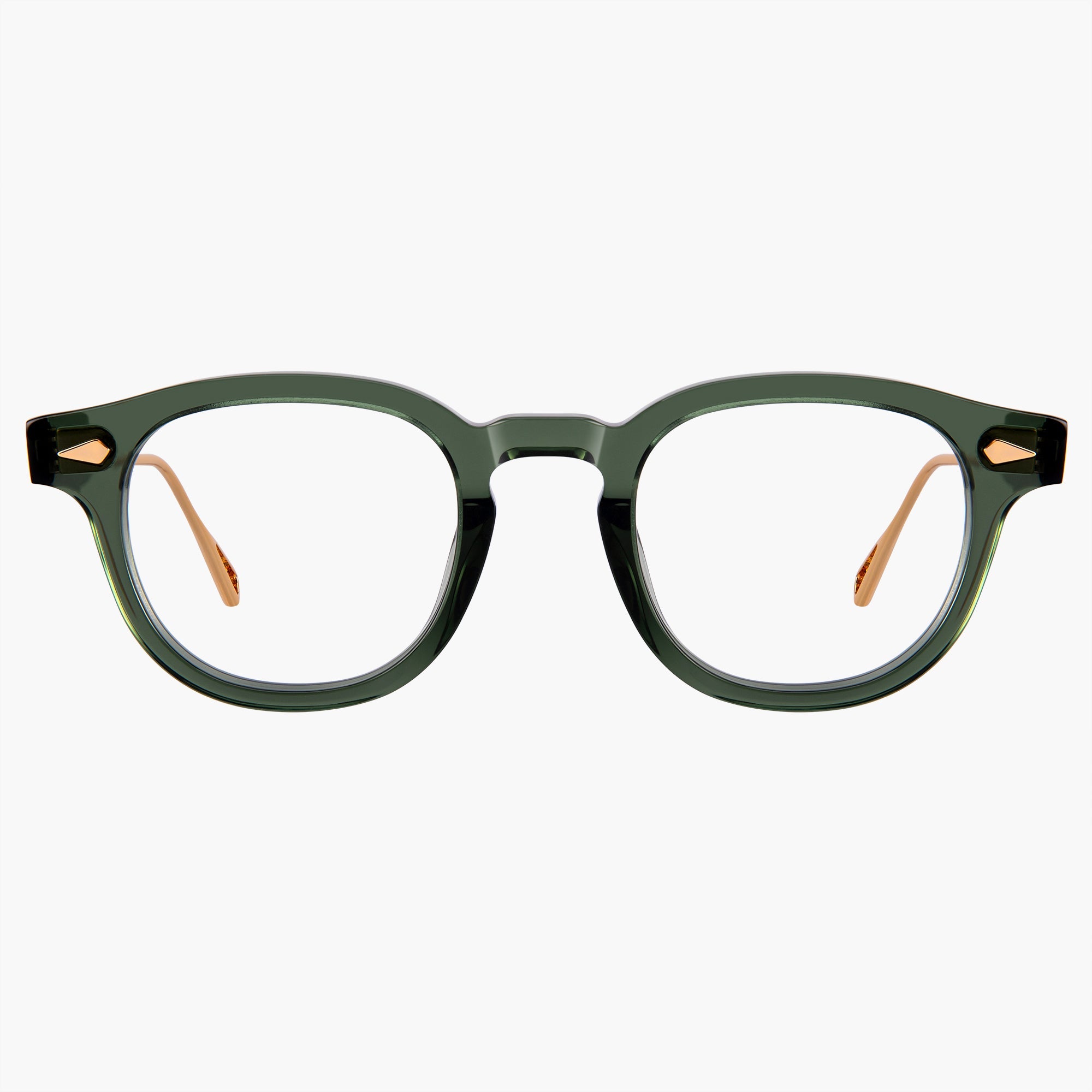 Donahugh Round Prescription Glasses Green Frame Acetate Phoenix O