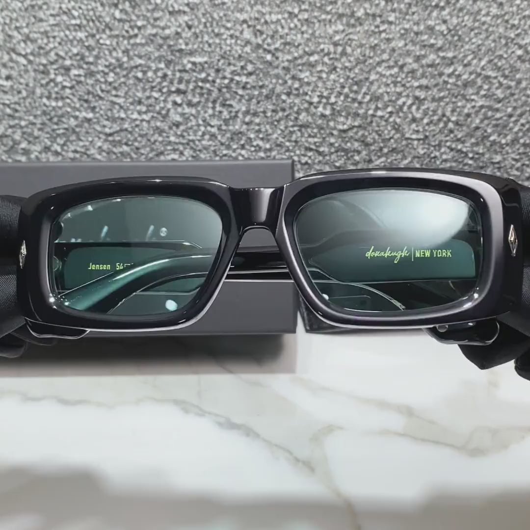 Donahugh Square Sunglasses Black Frame Acetate Jensen