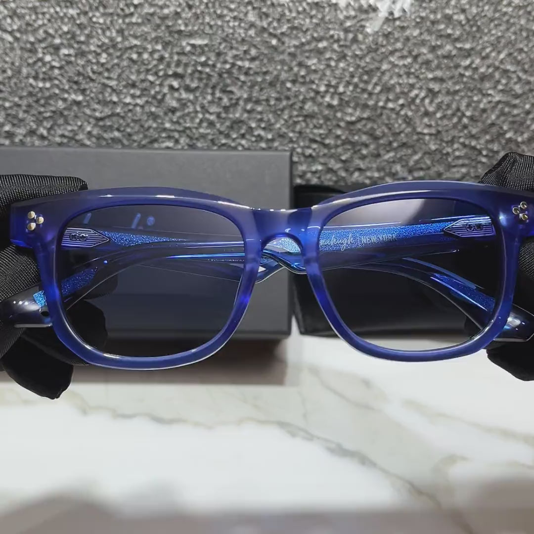 Donahugh Square Sunglasses Blue Frame Acetate Lsaac