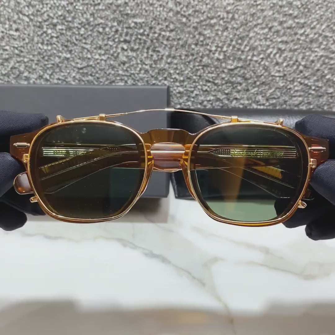 Donahugh Round Sunglasses Brown Frame Acetate Metal Bennett