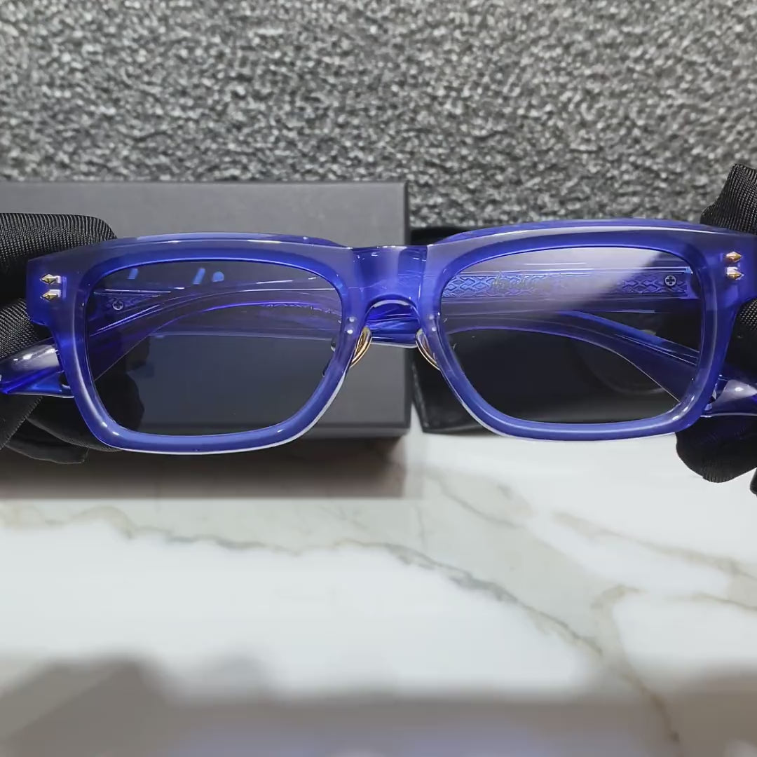 Donahugh Square Sunglasses Blue Frame Acetate Brian