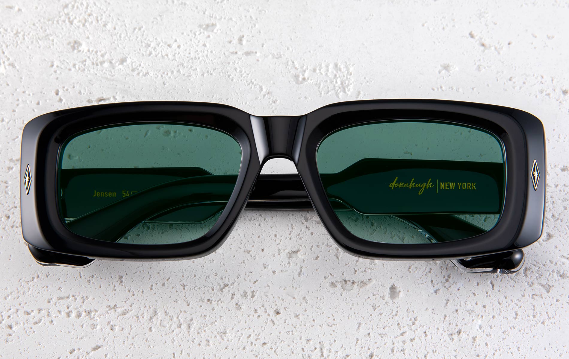 Donahugh Square Sunglasses Black Frame Acetate Jensen